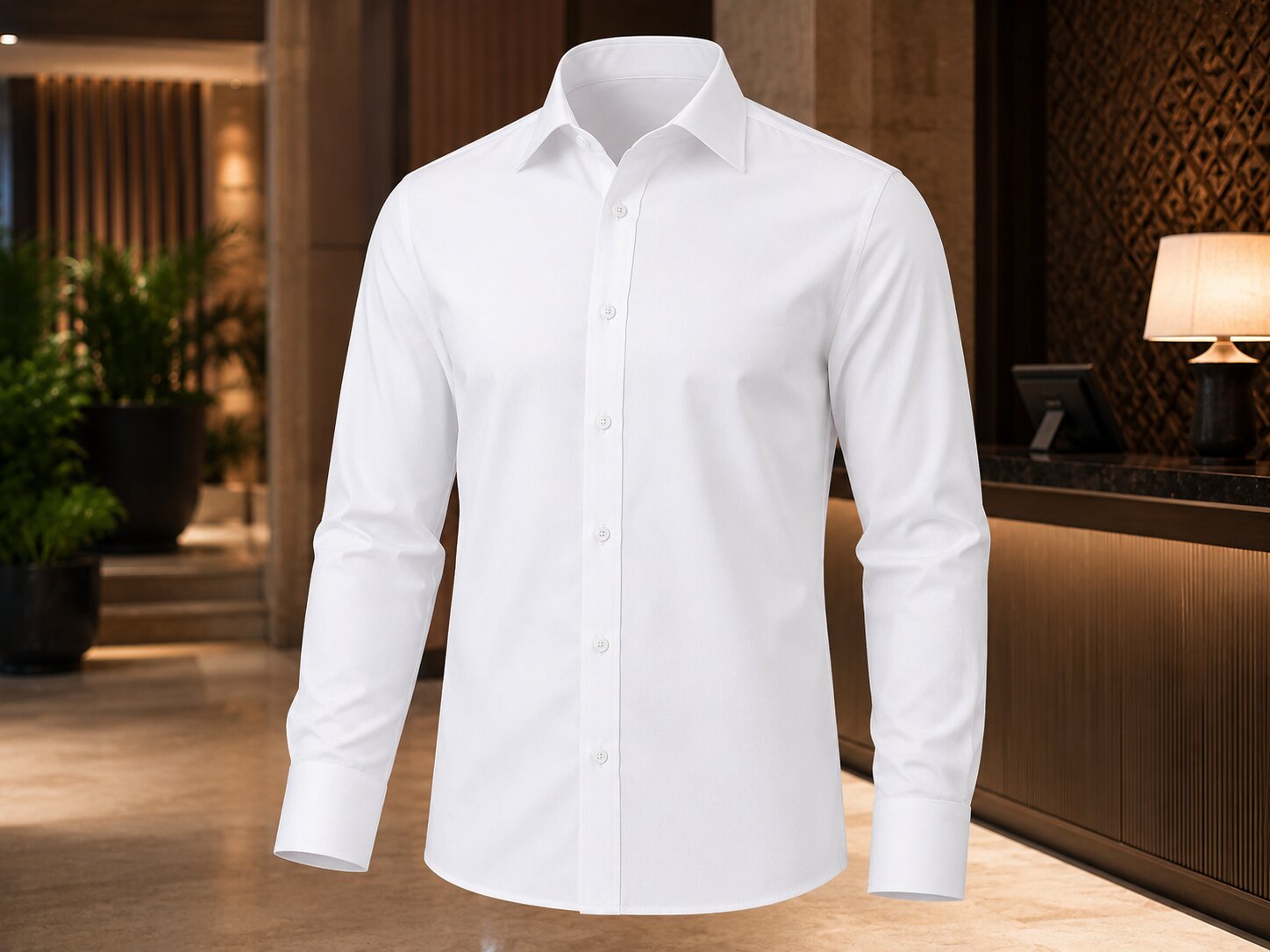 Kemeja front office hotel klasik oxford premium