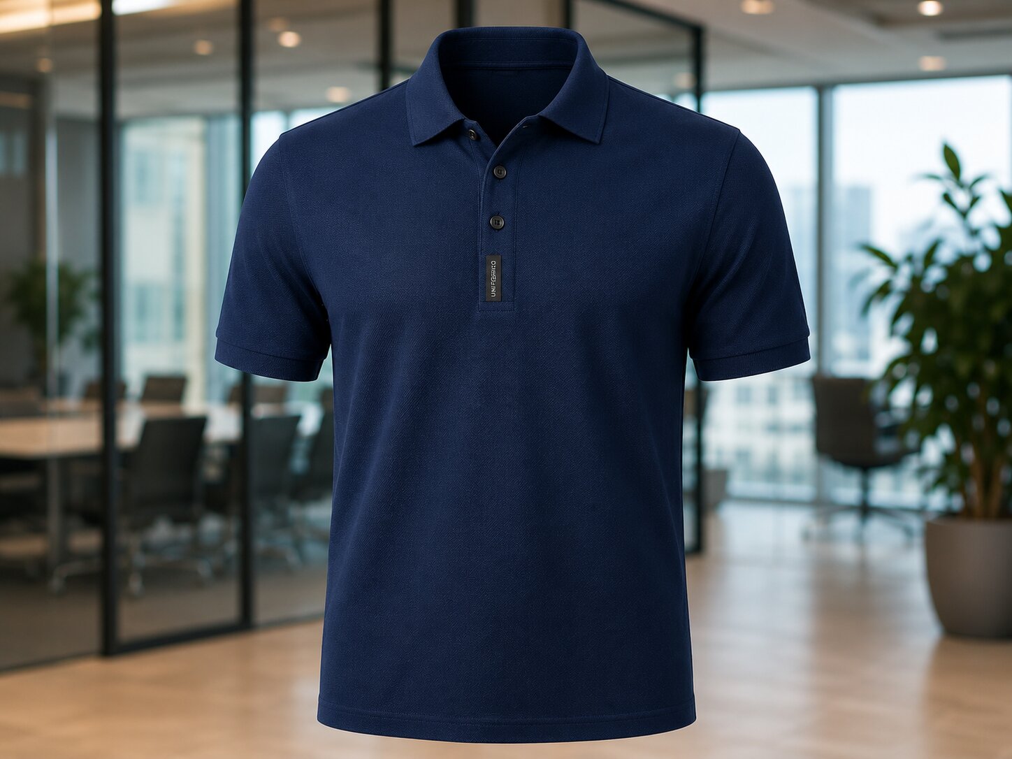 Polo shirt corporate premium Lacoste CVC untuk seragam kantor