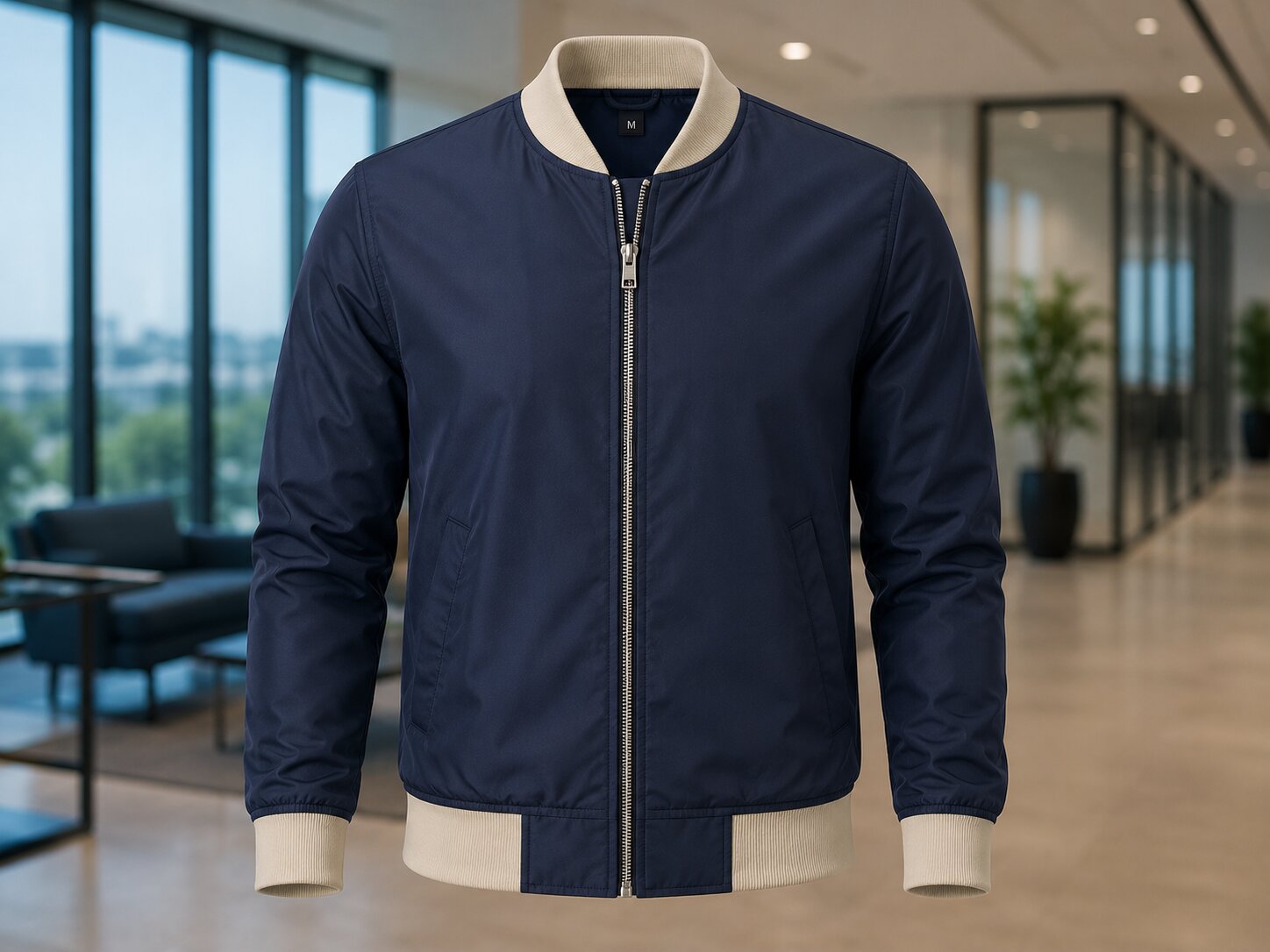 Jaket korporat bomber klasik untuk team gathering dan event perusahaan