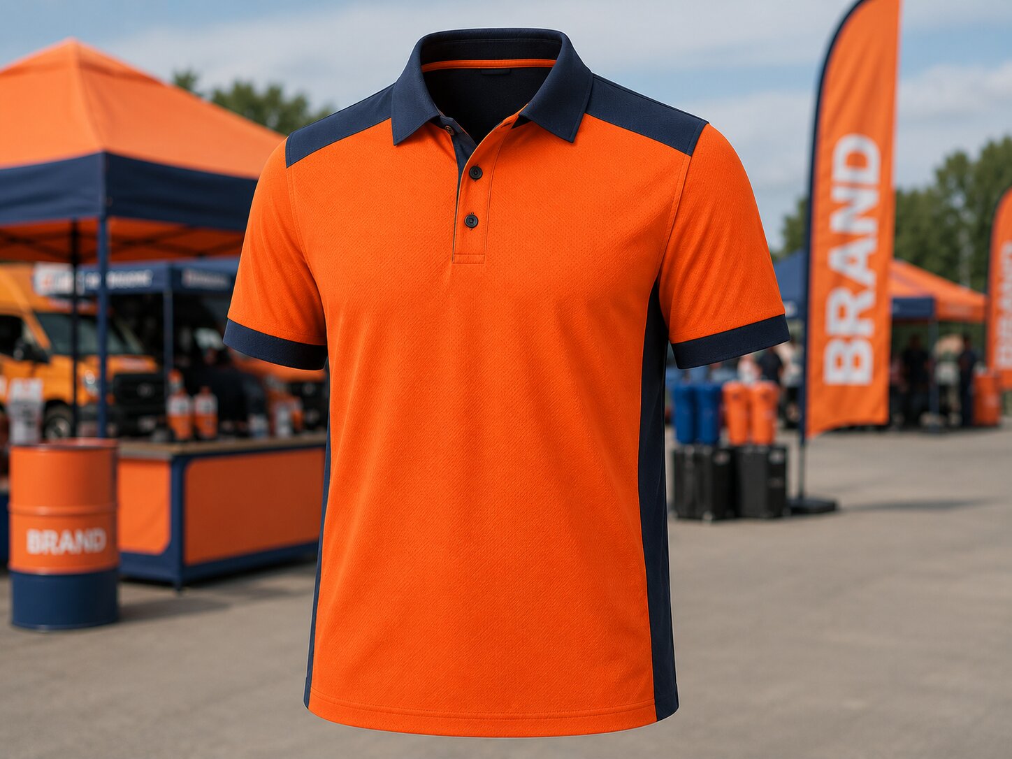 Polo event sales activation branded full custom design